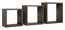 Set 3 Mensole da Parete Cubo in Fibra di Legno Incubo Rovere Scuro