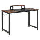 Scrivania da Ufficio 120x60x73,5 cm in Metallo e Truciolare Marrone e Nero