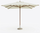 Ombrellone da Giardino 3x3 m Palo Ø48 mm Quadrato Struttura in Legno Vorghini Ecrù