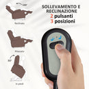 Poltrona Alzapersona Elettrica Reclinabile con Telecomando e Tasca in Tessuto Marrone Scuro   