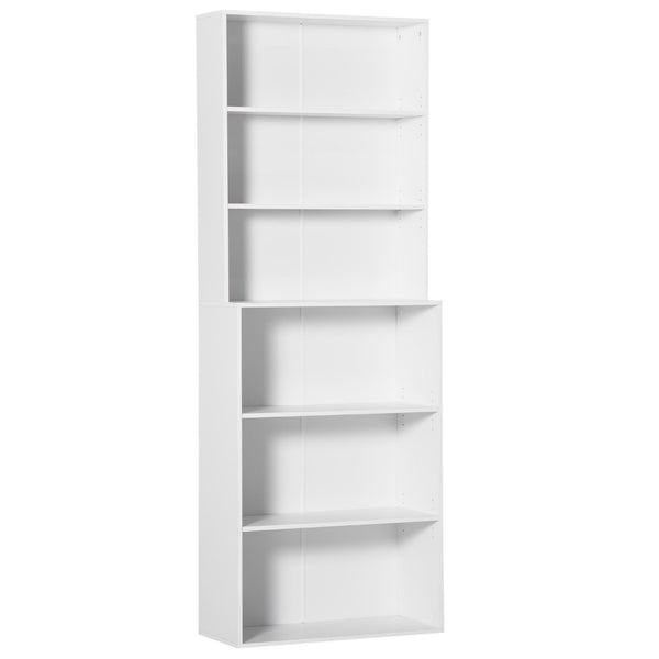 acquista Libreria 6 Ripiani 76,2x34,5x209 cm in Legno Bianco