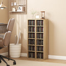 Set 2 Librerie 21x22,5x88,5 cm Mobili Porta CD con Ripiani Regolabili per 204 CD in Legno Rovere      