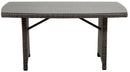 Set Salotto da Giardino Divano 3 Posti in Polyrattan Atlanta Grigio