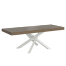Tavolo Allungabile 160-420x90x77 cm Volantis Premium Tortora Telaio Bianco 