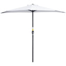 Ombrellone da Giardino a Mezzaluna 260x135x230H cm Bianco  