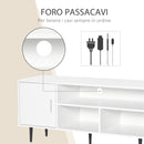 Mobile TV 1 Anta 3 Ripiani 120x40x55 cm in MDF Bianco