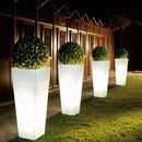 Vaso Luminoso da Giardino a LED 30x30x60 cm in Resina 5W Cedar Bianco Neutro