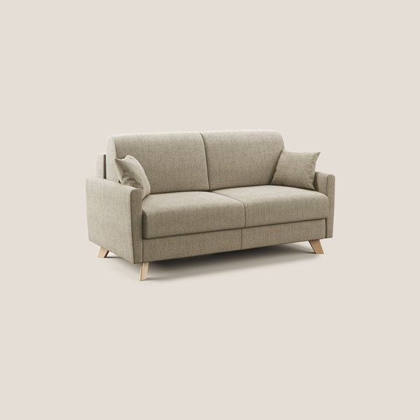Divano Letto 2 Posti 160x94x97 cm in Tessuto Beige prezzo