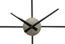 Orologio da Muro Sticky Ø60x3,5 cm in Ferro Nero e Argento
