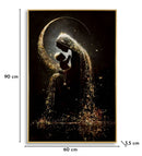 Stampa Decorata su Tela Laccata con Cornice Maternity 60x3,5x90 cm in Abete e Tela e Plastica      