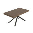  Tavolo Allungabile 160-420x90x74 cm Niket Noce Gambe Antracite