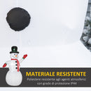 Pupazzo di Neve Gonfiabile 159x95x243 cm con Luci LED
