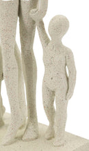 Statuetta Family Stons 16x8x30,5 cm in Resina Crema      