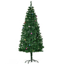Albero di Natale Artificiale 180 cm Palline e Decorazioni in PVC Ferro 