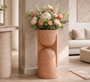 Porta Vaso da Esterno Nui 36x34x70,5 cm in Resina Rosso      