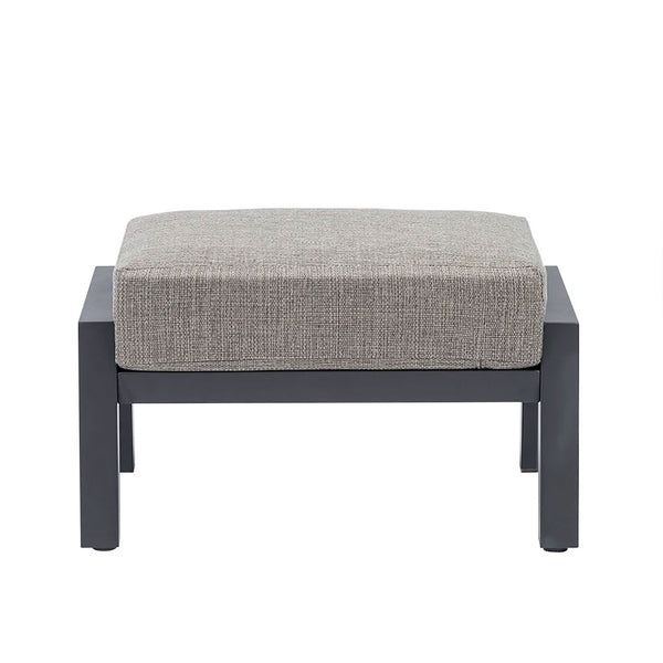 Pouf da Giardino Kea 77x63x34 cm in Alluminio e Tessuto Olefin Grigio acquista