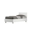 Letto Singolo Testata Dritta Ankel Bianco Frassino Varie Misure