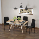 Set 4 Sedie 41x50x97 cm in Tessuto Nero
