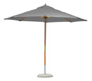 Ombrellone da Giardino Ø3m Palo Ø38 mm in Legno e Poliestere Grigio 