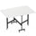 Tavolo Pieghevole per 4-6 Persone 120x80x73 cm con 2 Ribalte e Ruote con Freno Struttura in Acciaio Bianco Legno