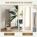 Specchio da Terra o Parete 37x40x155 cm con Cornice in MDF Color Legno