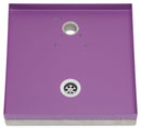Base Portaciottolo per Fontane 40x40x8 cm in Metallo con Base in Cemento Belfer 42/BSE/10 Viola