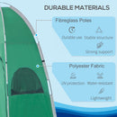 Tenda Doccia da Campeggio 122x122x213 cm in Poliestere Verde