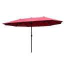 Ombrellone da Giardino 4.6x2.4 cm Palo Ø48 mm in Acciaio Bordeaux 