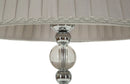 Lampada da Tavolo Tolly Ø30x48 cm in Metallo e Vetro e Tessuto Argento      