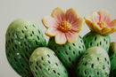 Stampa su Tela Laccata con Cornice Vasetto Cactus 40x2,8x40 cm in Pino e Tela e Plastica      