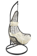 Amaca Dondolina da Giardino Ø85x195 cm in Wicker Grigio Chiaro