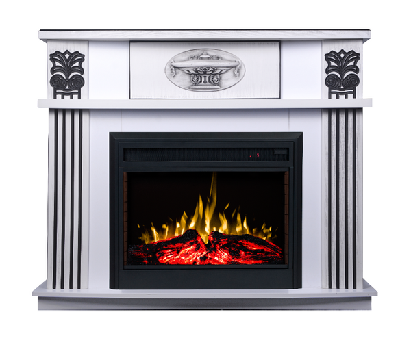 Camino Elettrico da Pavimento 112x142,8x38,5 cm Effetto Fiamma 1500W Roma & Carmen Bianco prezzo