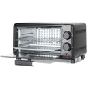 Forno Elettrico Capacità 10 Litri Potenza 800W Temperatura Regolabile e Timer Nero      