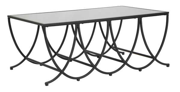 Tavolo da Caffé Dark 100x60x40 cm in Ferro e Specchio Nero prezzo