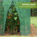 Serra per Piante a Rete con Porta a Cerniera e Picchetti a Terra 3x1x1,5m  Verde