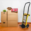 Carrello Multifunzione Portatutto Carico Massimo 120 kg Piattaforma Carrello Porta Pacchi in Acciaio Giallo