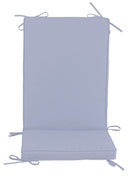 Cuscino con Schienale per Sedie da Giardino 93x41cm Bauer Box Grigio Perla