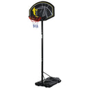 Canestro da Basket Altezza Regolabile in Acciaio con Base 