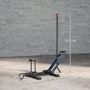 Rastrelliera per Bici Regolabile 75x41x71-81 cm con Tubo di Supporto in Acciaio e Plastica Nero 