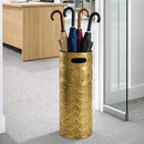 Portaombrelli Cilindrico 20x56 cm per Ingresso in Metallo Oro      