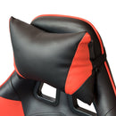 Sedia da Gaming Ergonomica 64x53x122-133 cm con Poggiapiedi in Similpelle Rossa