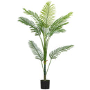 Pianta Artificiale Areca Alta 150 cm per Interni con Vaso in PE Verde  
