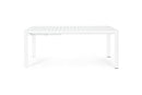 Tavolo Allungabile da Giardino 100x180/240x77.5 cm in Alluminio Kiplin Bianco