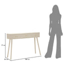 Console Shy 108x30x77 cm in Pino e MDF e Ferro      