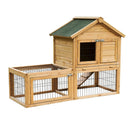 Conigliera Gabbia in Legno per Conigli e Animali Domestici 130x52x98.5 cm 