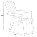 Poltrona Maryland 73x80x88 h cm in Polipropilene Bianco