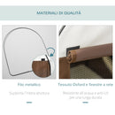 Trasportino per Cani e Gatti Pieghevole 70x51x59 cm in Tessuto Oxford Marrone
