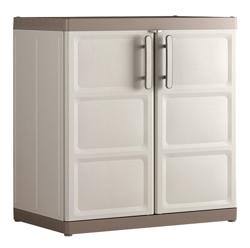 Armadio da Esterno 2 Ripiani 89x54x93H cm in Plastica Keter Excellence XL Basso Beige/Tortora prezzo