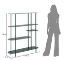 Libreria Saturno Ottanio 118x31x139 cm in Metallo Verde acqua      