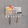 Mensolina Appendichiavi in Legno 40x8x23 cm Docks Bianco